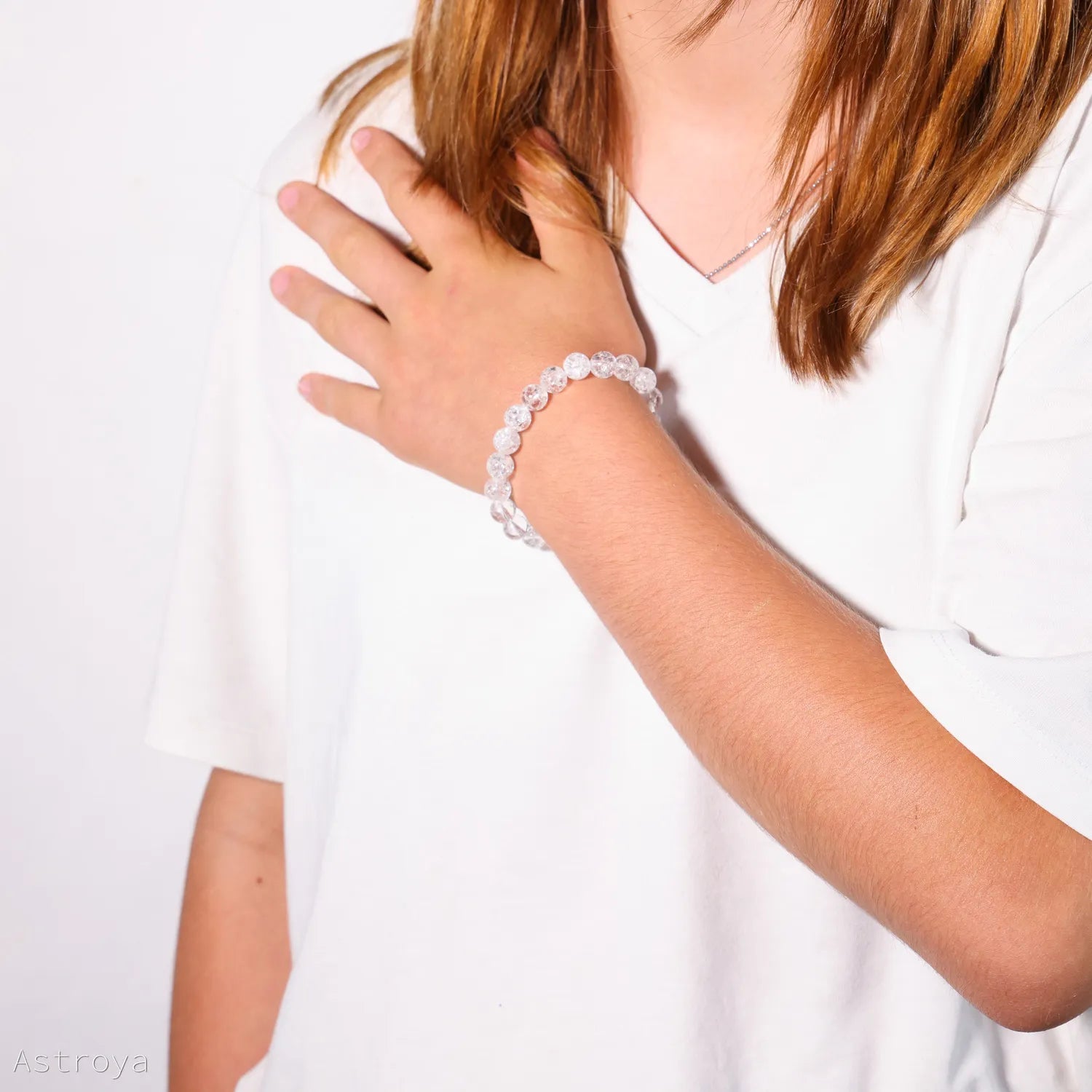 Bracelet cristal de roche irisé