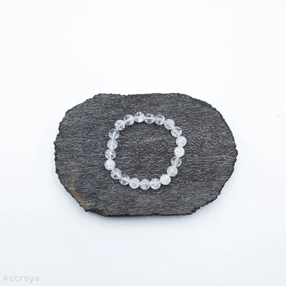 Bracelet cristal de roche irisé