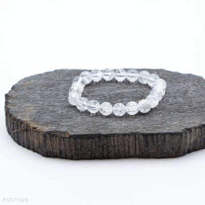 Bracelet cristal de roche irisé