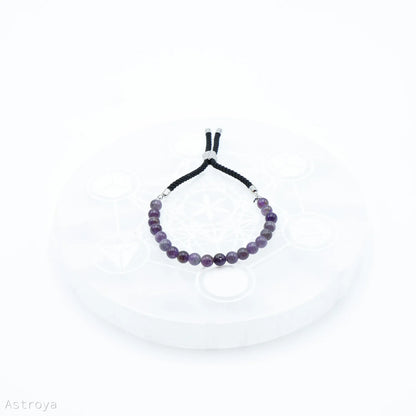 Bracelet en pierre naturelle plaqué argent | Améthyste