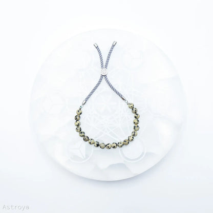 Bracelet en pierre naturelle plaqué argent | Howlite Blanche