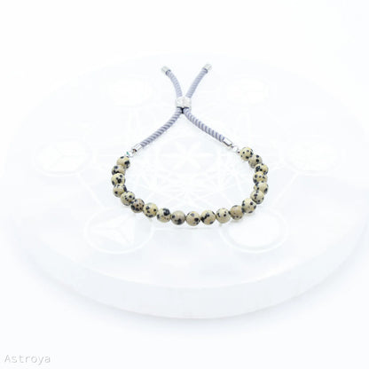 Bracelet en pierre naturelle plaqué argent | Howlite Blanche