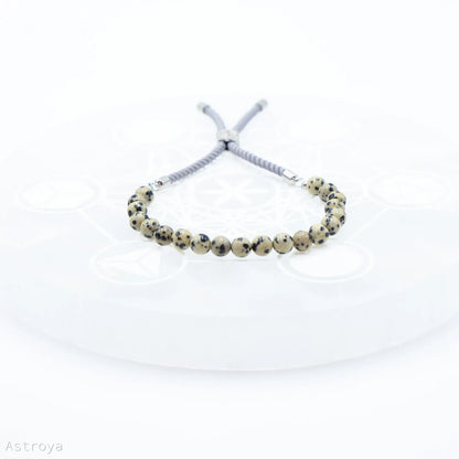 Bracelet en pierre naturelle plaqué argent | Howlite Blanche