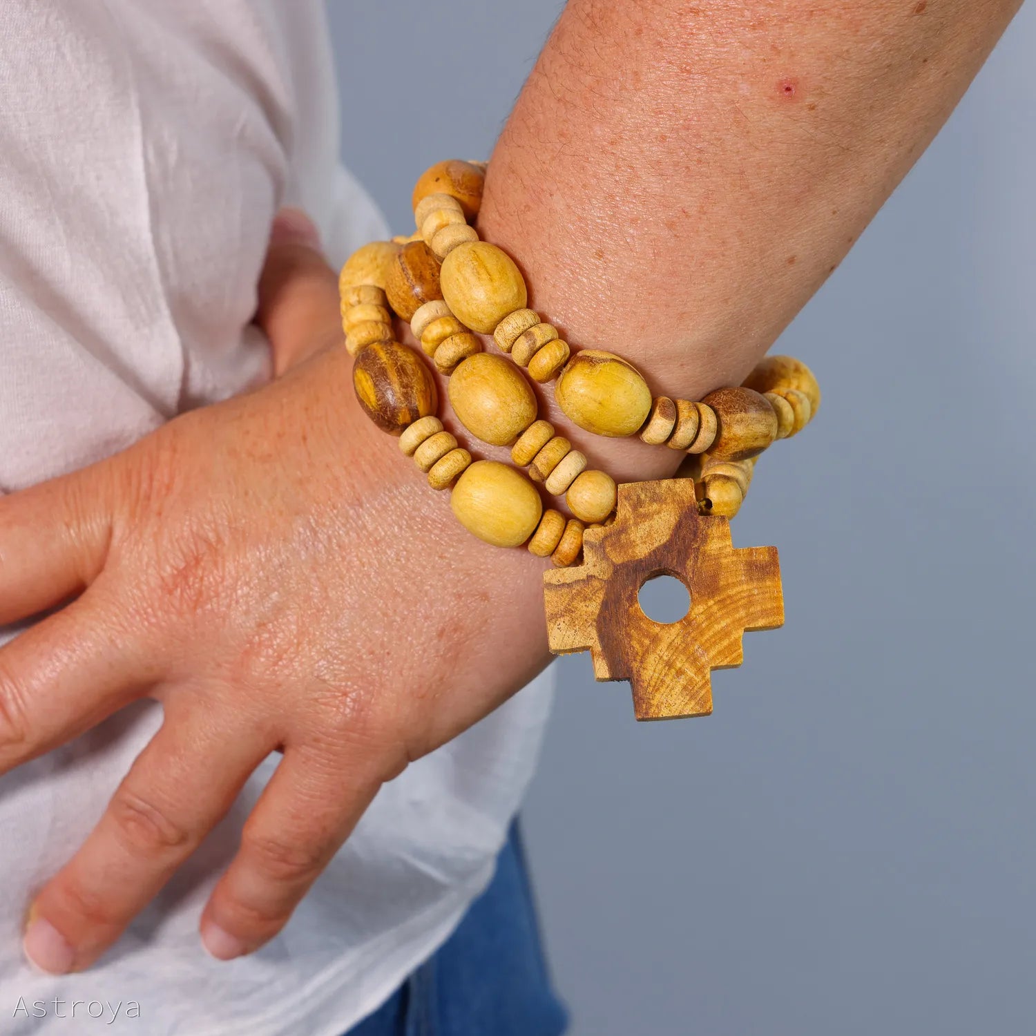 Collier Palo Santo Croix Inca Chakana