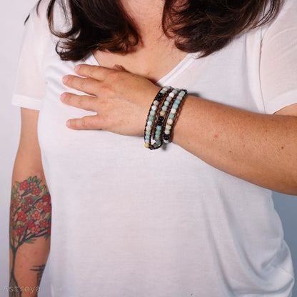 Bracelet Agates multicolores | 87 perles