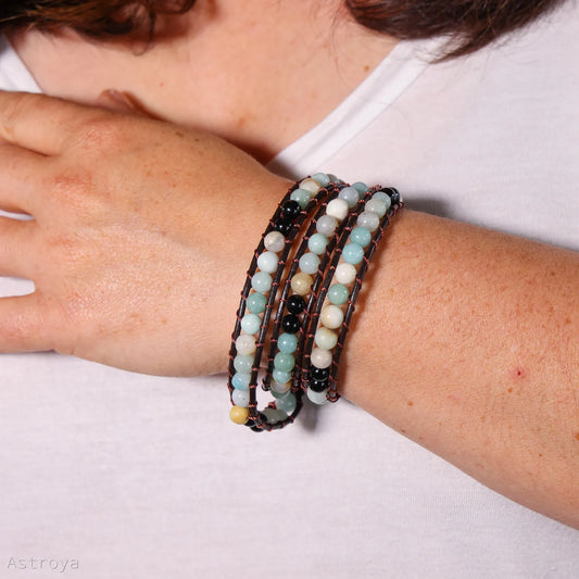 Bracelet Agates multicolores | 87 perles