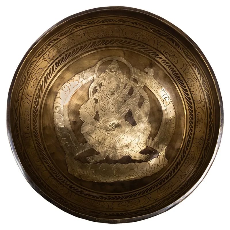 Bol Tibétain SARASWATI gravé