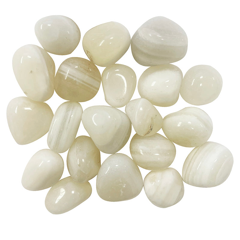 Agate blanche zonée
