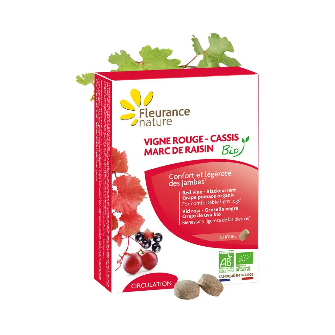 Vigne rouge / cassis / marc de raisin bio
