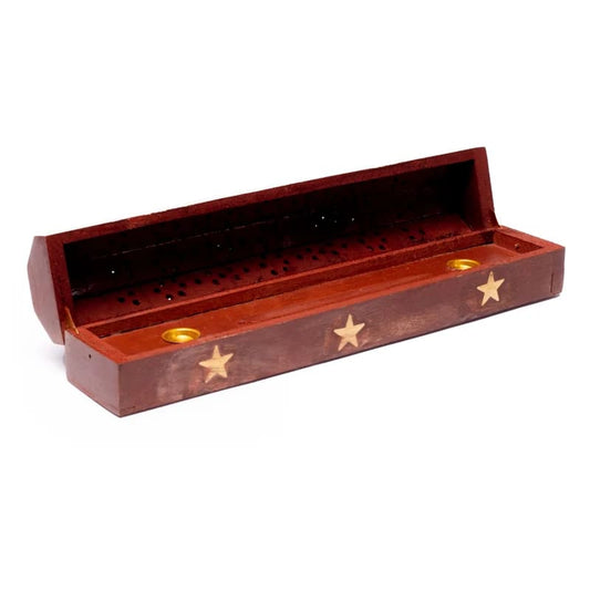 Boîte brûle encens en bois | 30 cm