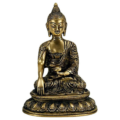 Bouddha Shakyamuni en laiton – vue 2
