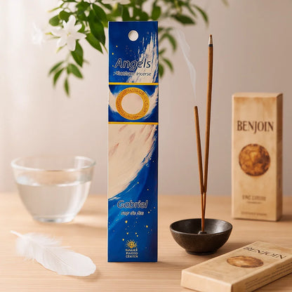 Encens Archange Gabriel favorisant communication et intuition lors de méditation spirituelle