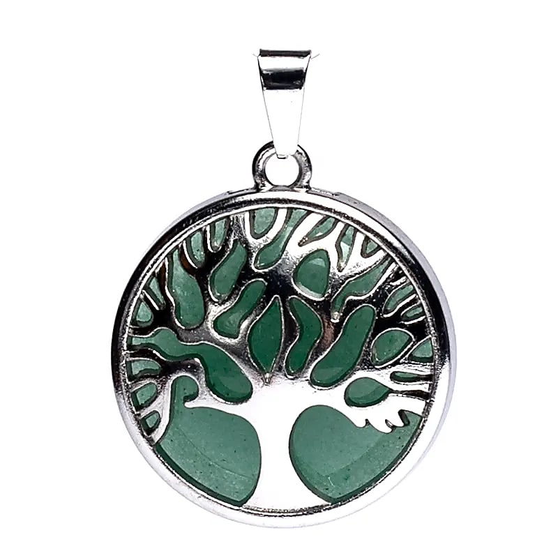 Pendentif Arbre de Vie en Aventurine Verte
