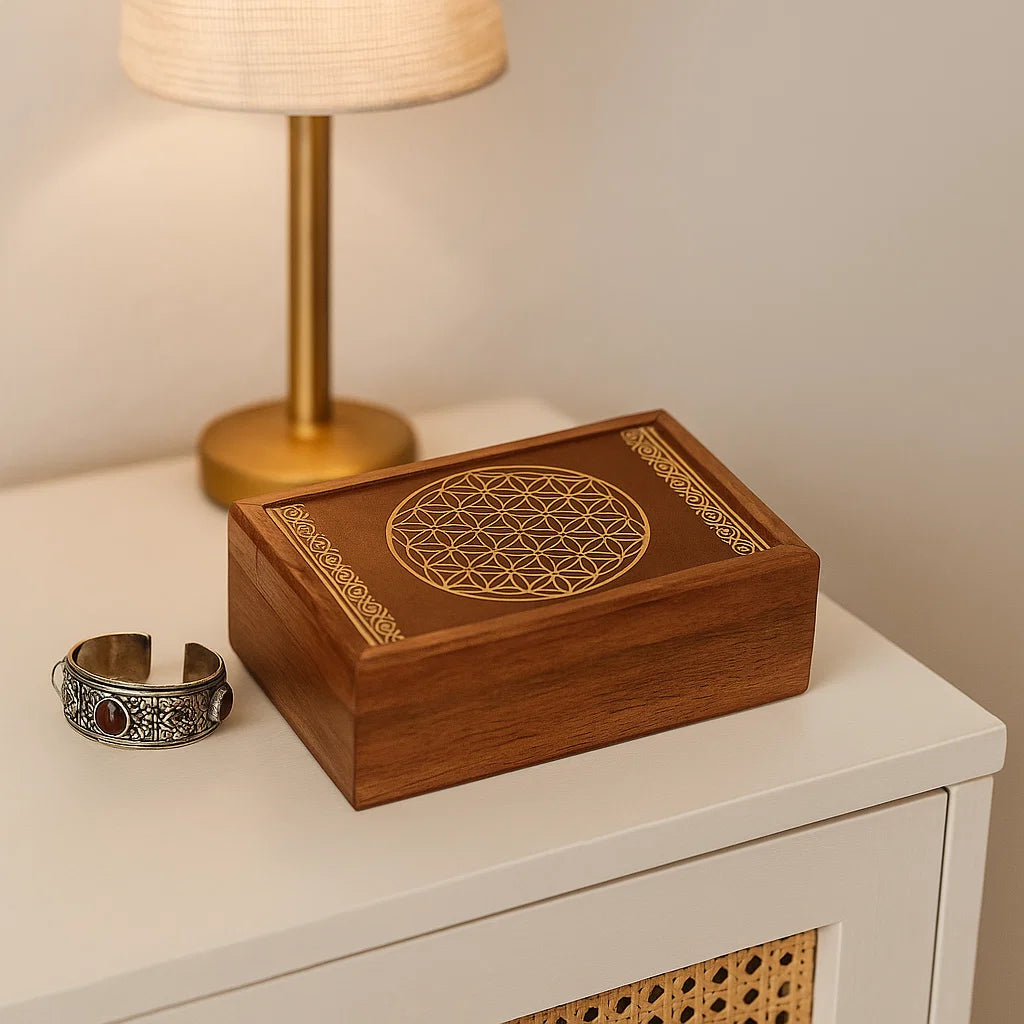 Boîte en bois décoration fait main