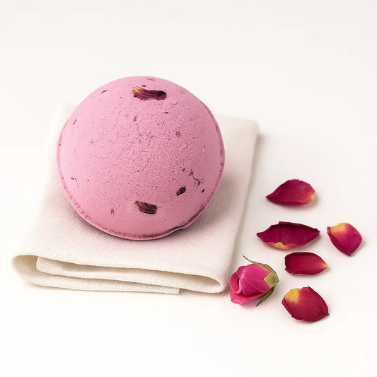 bombe de bain au karité parfum rose pour elle moment détente bain