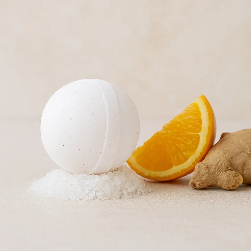 Bombe de bain aromathérapie Exaltante aux huiles essentielles tonifiantes, parfaite pour dynamiser le corps et l’esprit