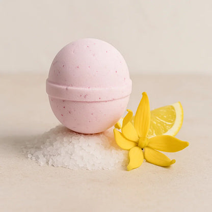 Bombe de bain aromathérapie Passion aux arômes chaleureux, idéale pour un moment de bain sensoriel et revitalisant
