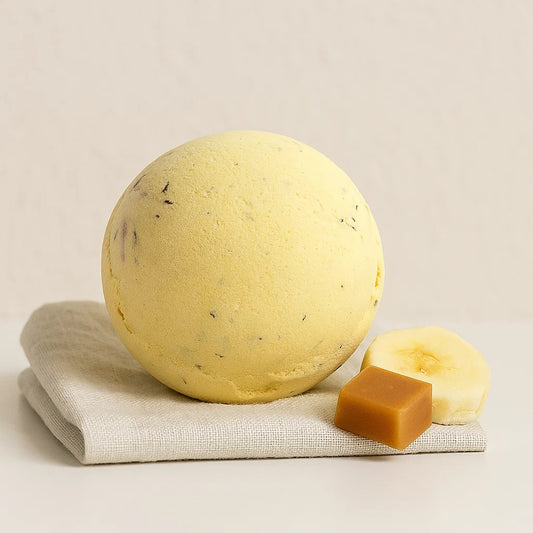 Bombe de bain au Karité | Banane Caramel