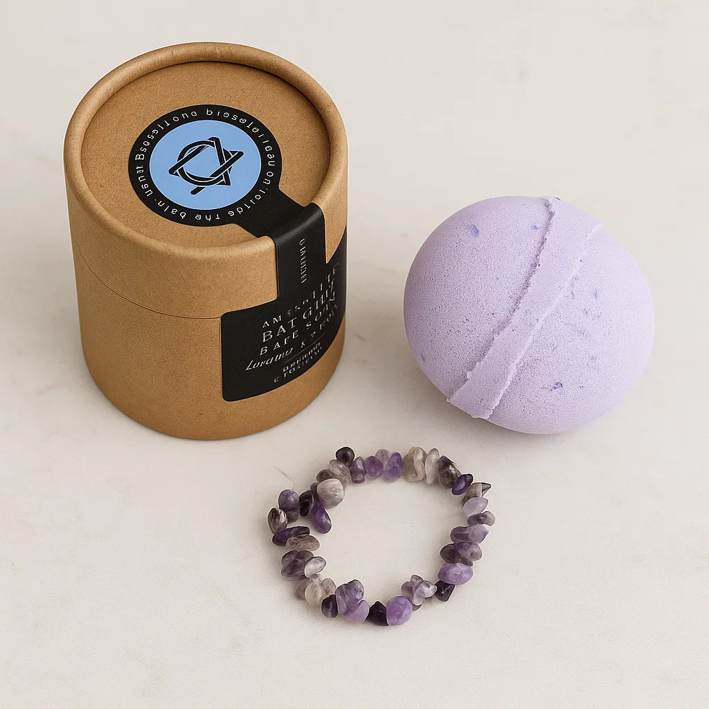 Bombe de bain &amp; Bracelet Améthyste