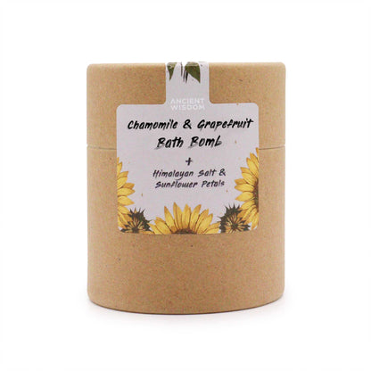 Des pétales de tournesol séchés avec cette Bombe de bain, Fleurs &amp; Sels de l&