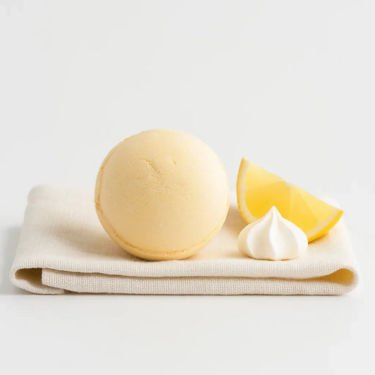 Bombe de bain au karité citron meringué – parfum frais et gourmand pour le bain