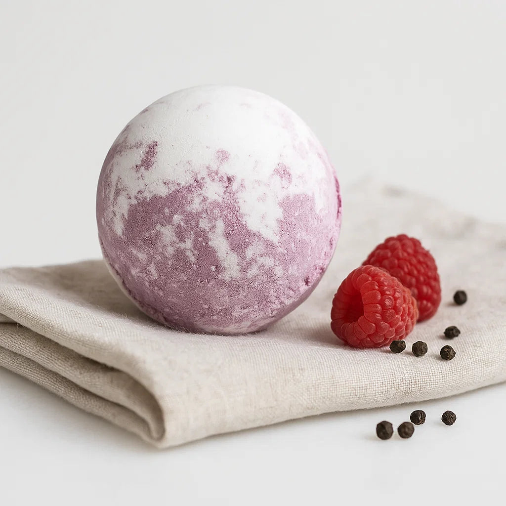 Bombe de bain au Karité | Framboise poivrée