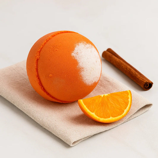 Bombe de bain au Karité | Orange Cannelle