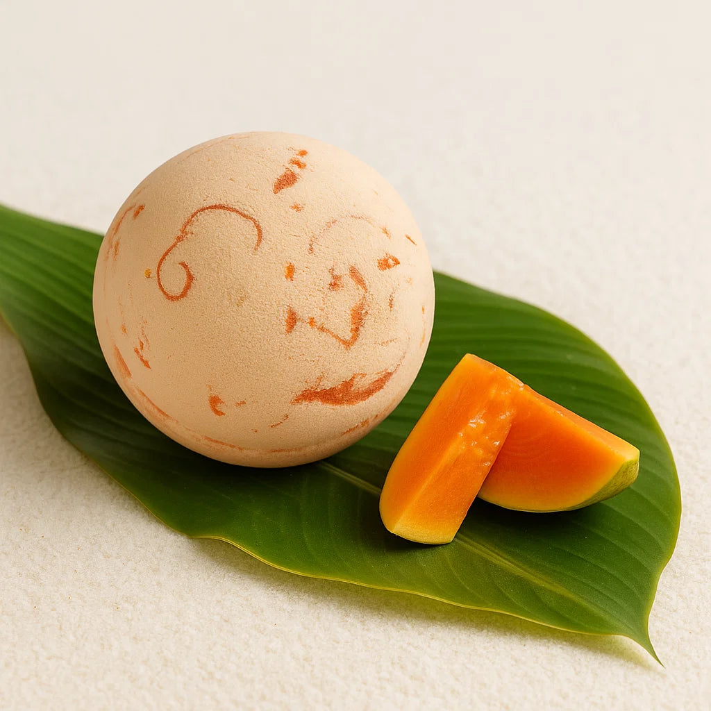 Bombe de bain jumbo Paradis Tropical senteur Papaye – douceur tropicale nourrissante, naturel, végan, huile de coco hydratante