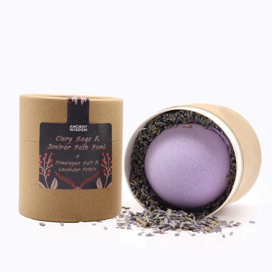 Bombe de bain, Fleurs & Sels de l'Himalaya | Sauge & Genévrier