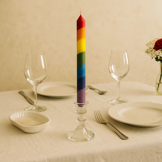 Bougeoir en verre de table