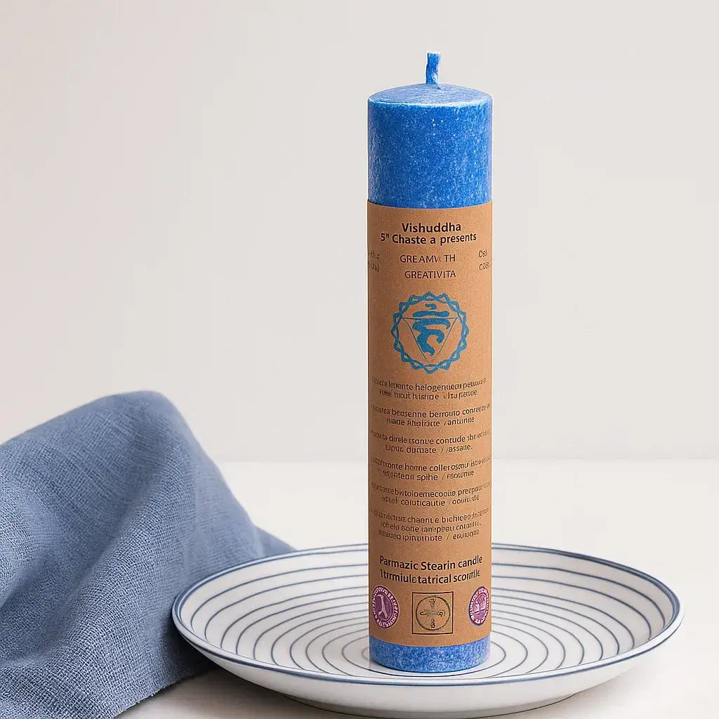 Bougie 5e chakra bleue