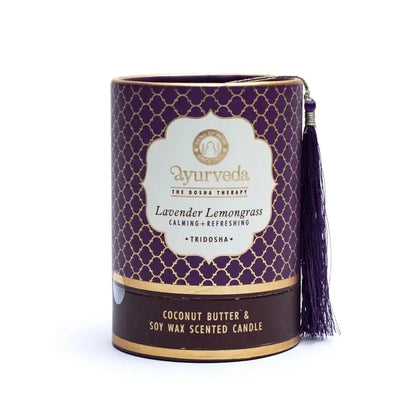 Bougie Ayurvédique Tridosha Lavande Citronnelle Coffret