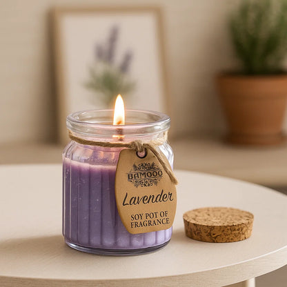 Bougie parfumée Relaxing Lavender en cire de soja – ambiance détente et arômes naturels de lavande