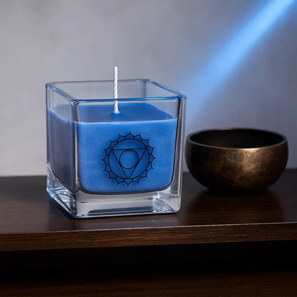 Bougie chakra bleu