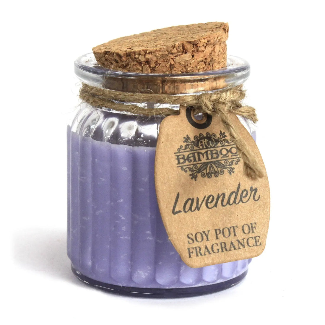 Bougie en pot de soja lavande relaxante – parfum apaisant pour maison zen et bien-être