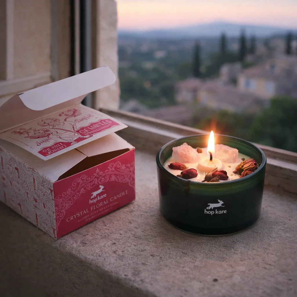 Bougie magique cristal Les Amoureux parfumée, idéale pour créer une ambiance romantique et bien-être