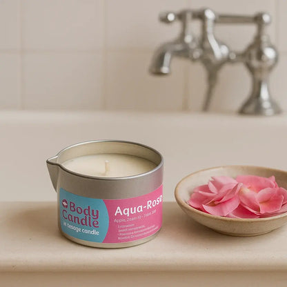 Bougie de massage bio - Aqua Rose