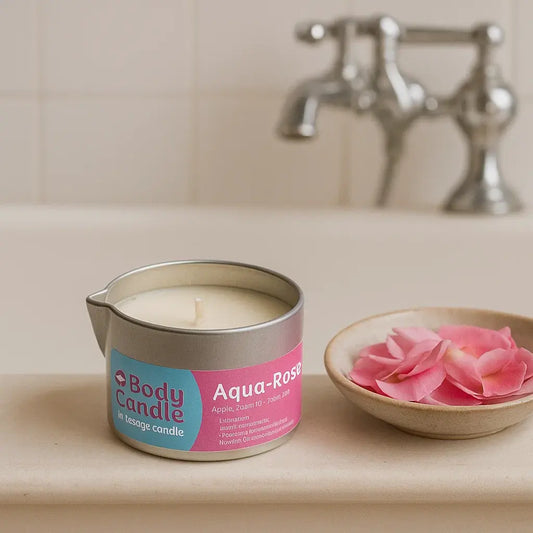Bougie de massage bio - Aqua Rose