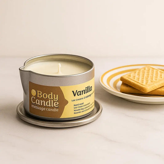 Bougie de massage bio - Biscuit Vanille