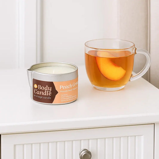 Bougie de massage bio - Pèche exotique