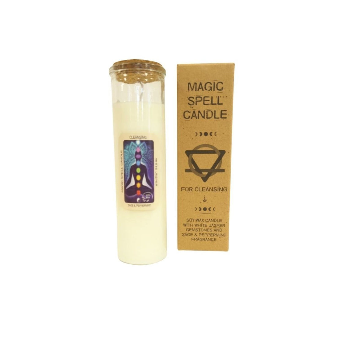 Bougie intention Purification – parfum frais et pierres énergétiques pour assainir votre espace