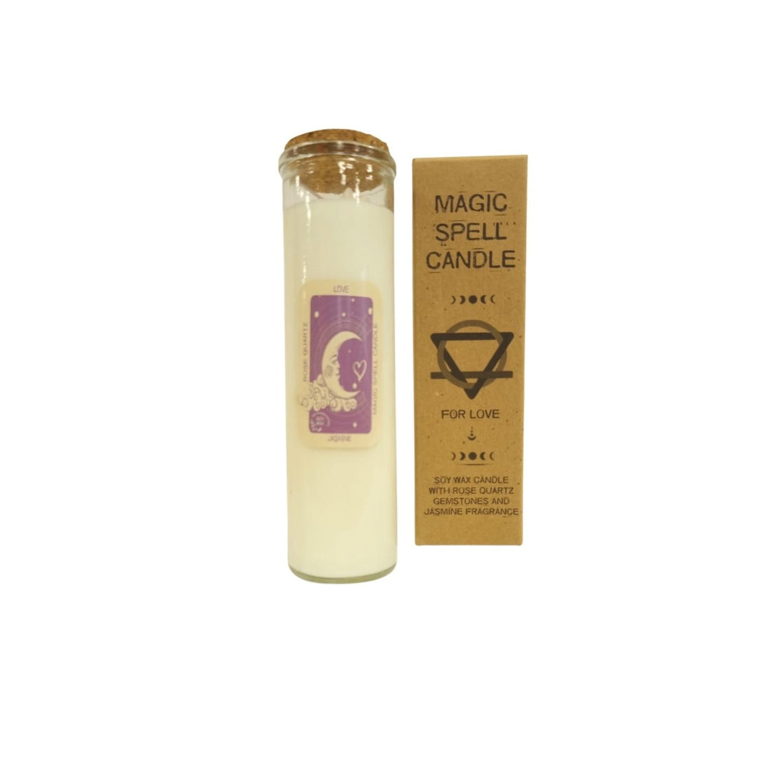 Bougie intention Amour – parfum doux et pierres pour ouvrir le cœur et cultiver l’amour-propre
