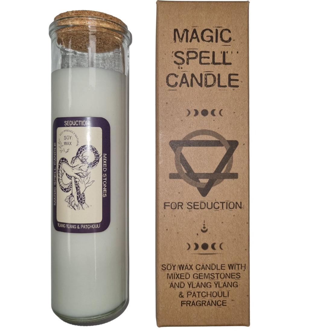 Bougie intention Séduction – parfum sensuel et pierres énergétiques pour renforcer l&