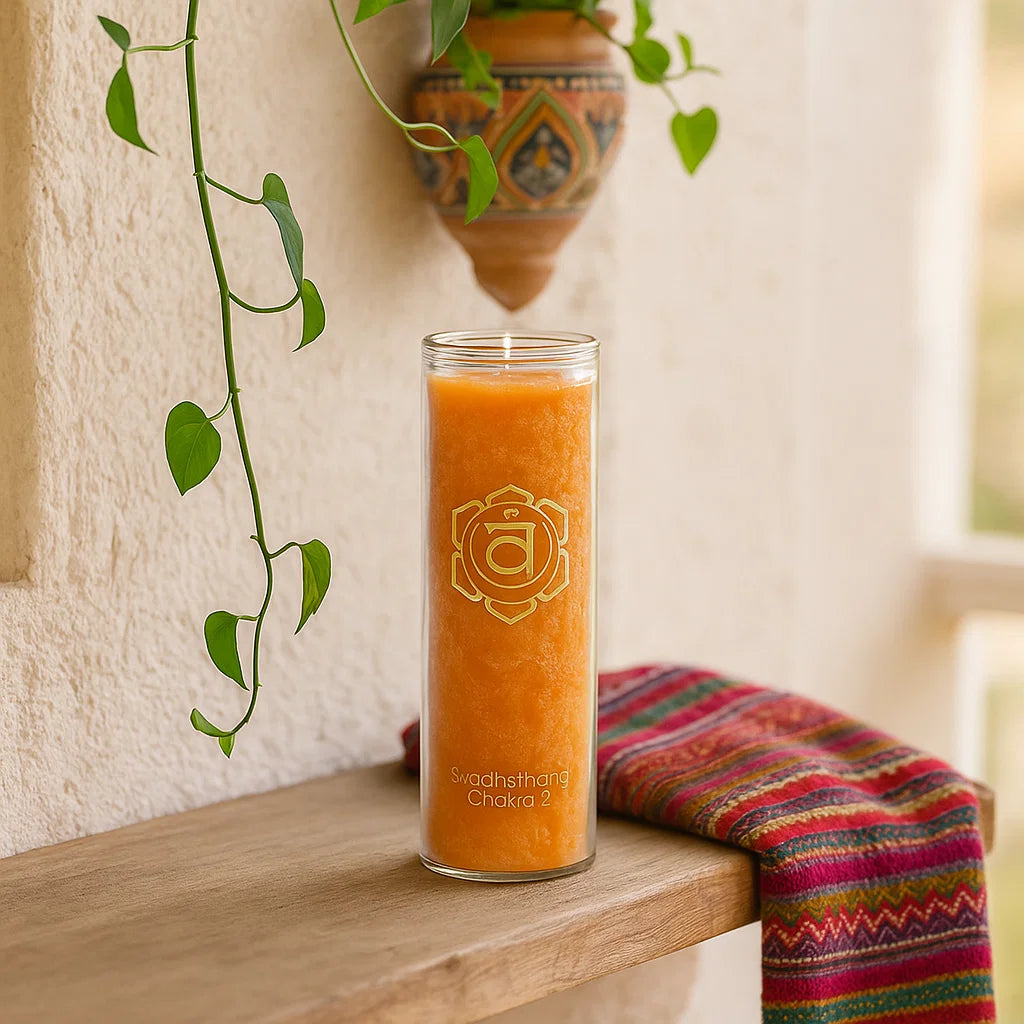 Bougie parfumée stéarine 2e chakra