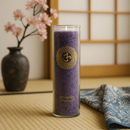 Bougie parfumée stéarine 7e chakra