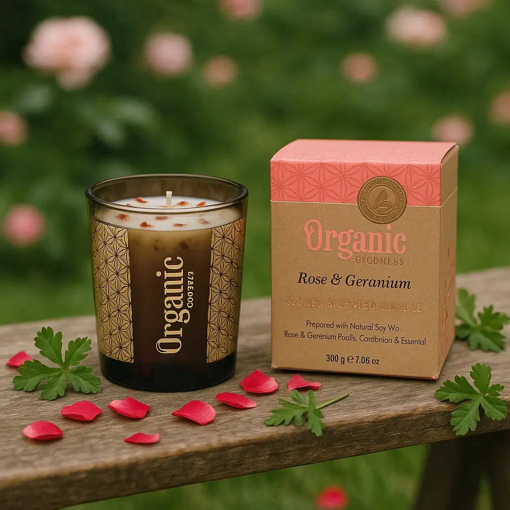 Bougie parfumée Organic Goodness - Rose et Géranium
