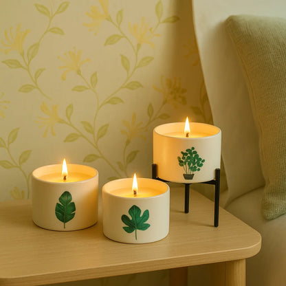 3 Bougies botaniques - Chèvrefeuille &amp; Citron