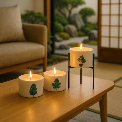 3 Bougies botaniques - Jardin Japonais