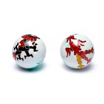 Boules de santé Qi Gong Phénix et Dragon de 4 cm pour la relaxation et la méditation, motifs traditionnels chinois
