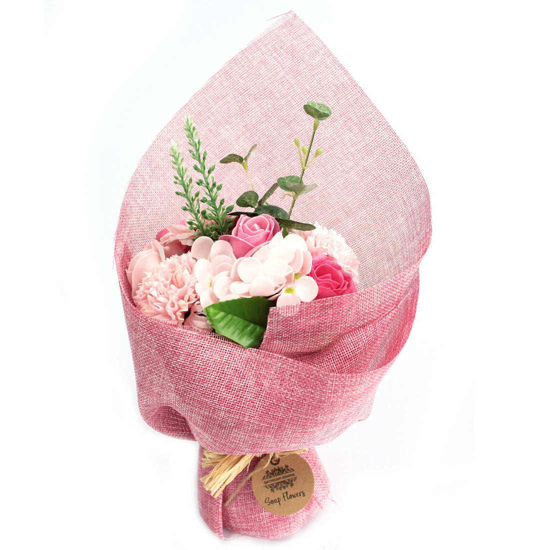 Bouquet de fleurs de savon format L, six coloris disponibles (rose, orange, violet, jaune, bleu, rouge) – Astroya